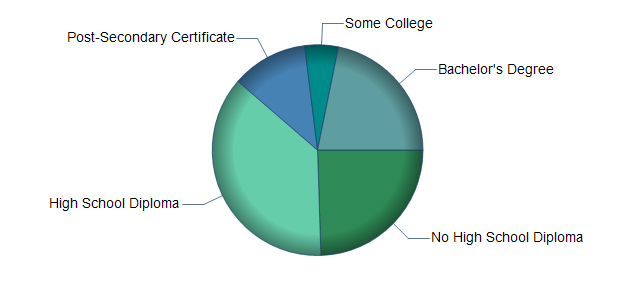 chart of education to reach occupation