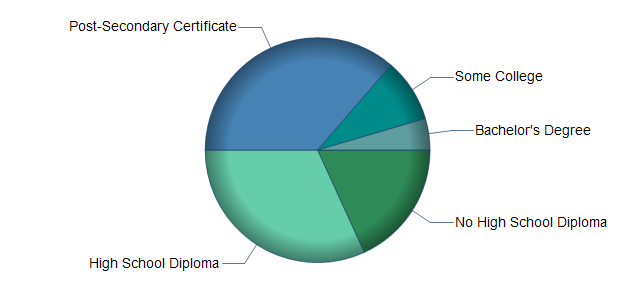 chart of education to reach occupation