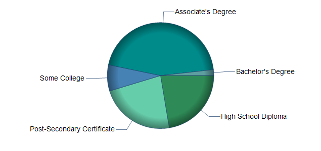 chart of education to reach occupation