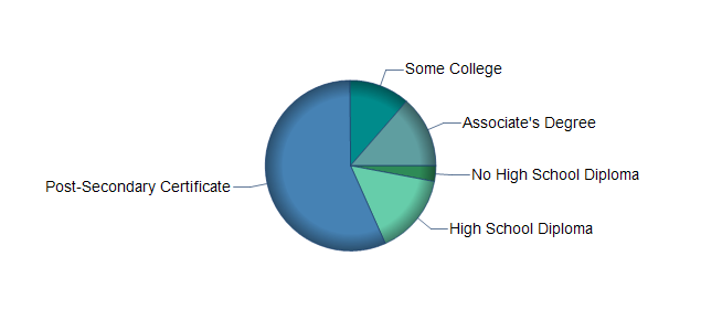 chart of education to reach occupation