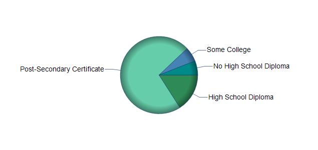 chart of education to reach occupation