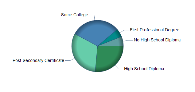 chart of education to reach occupation