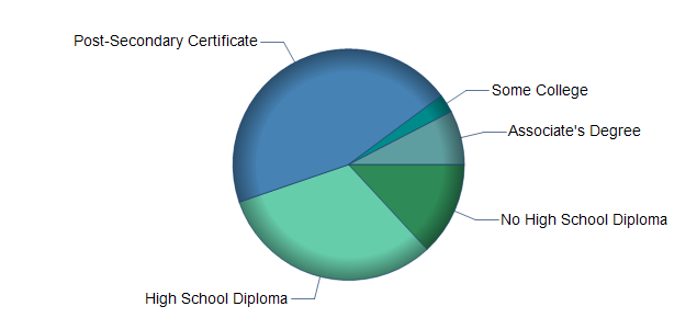 chart of education to reach occupation